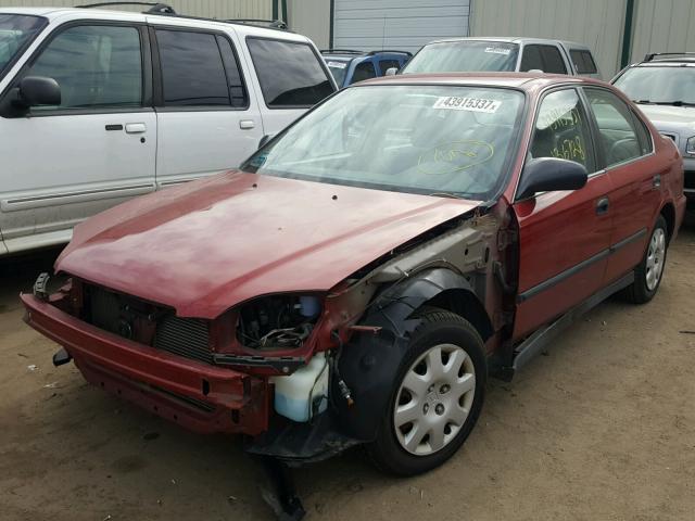 1HGEJ657XXL039023 - 1999 HONDA CIVIC RED photo 2