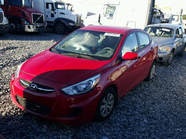 KMHCT4AE9GU103549 - 2016 HYUNDAI ACCENT SE RED photo 2