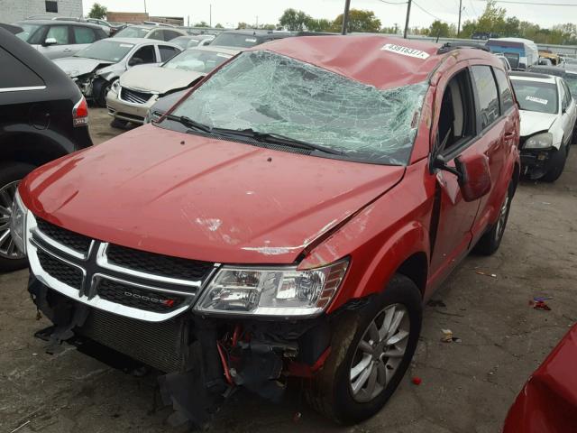 3C4PDCBG6ET172428 - 2014 DODGE JOURNEY SX RED photo 2