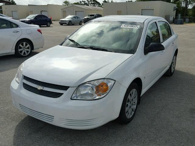 1G1AS58HX97155562 - 2009 CHEVROLET COBALT LS WHITE photo 2