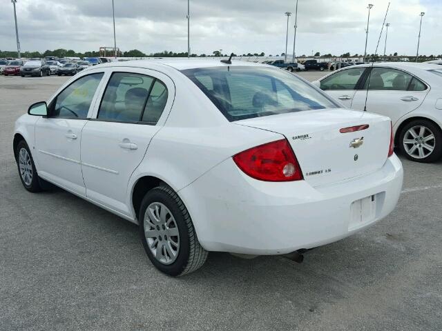 1G1AS58HX97155562 - 2009 CHEVROLET COBALT LS WHITE photo 3