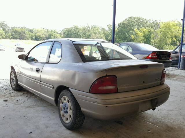 1B3ES42C7XD154028 - 1999 DODGE NEON HIGHL BEIGE photo 3