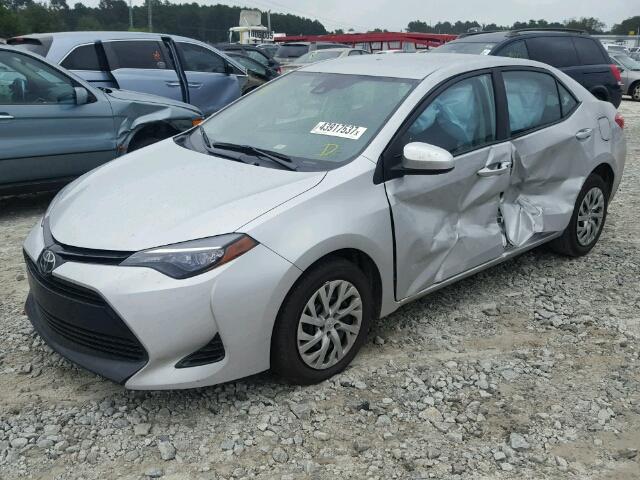 2T1BURHE0HC853078 - 2017 TOYOTA COROLLA L SILVER photo 2