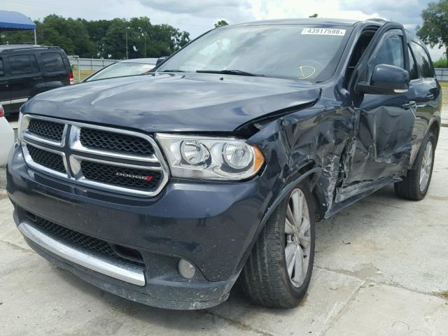 1C4RDJDG6CC330950 - 2012 DODGE DURANGO CR BLUE photo 2