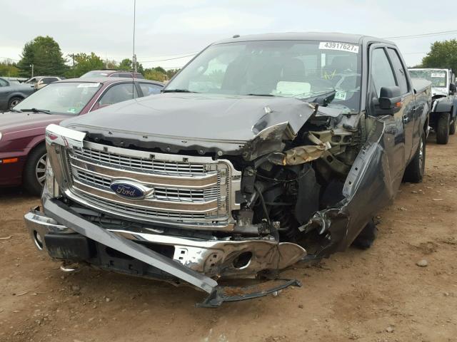 1FTFW1EF1DKD50792 - 2013 FORD F150 SUPER GRAY photo 2