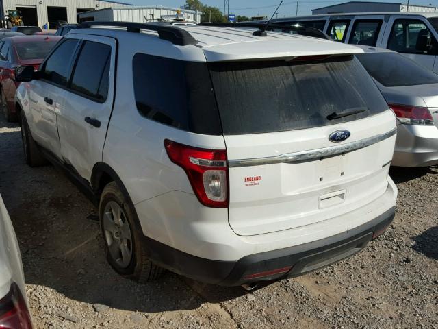 1FM5K7B88DGA31372 - 2013 FORD EXPLORER WHITE photo 3