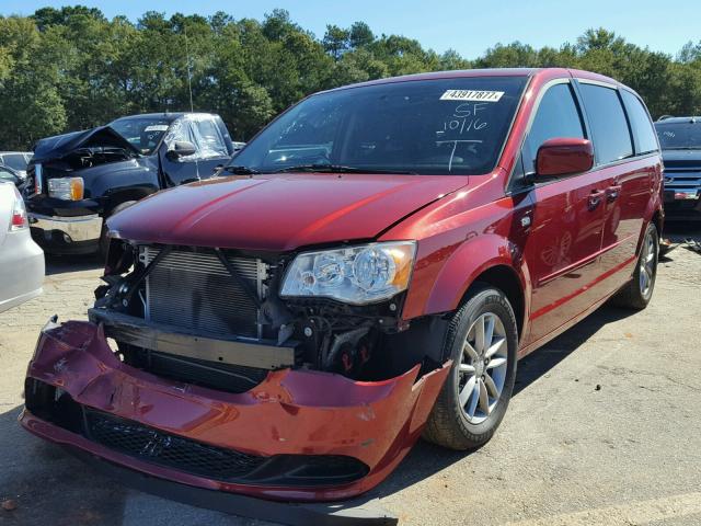 2C4RDGBG4ER250529 - 2014 DODGE GRAND CARA RED photo 2