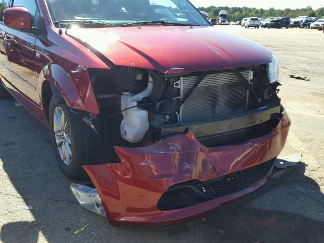 2C4RDGBG4ER250529 - 2014 DODGE GRAND CARA RED photo 9