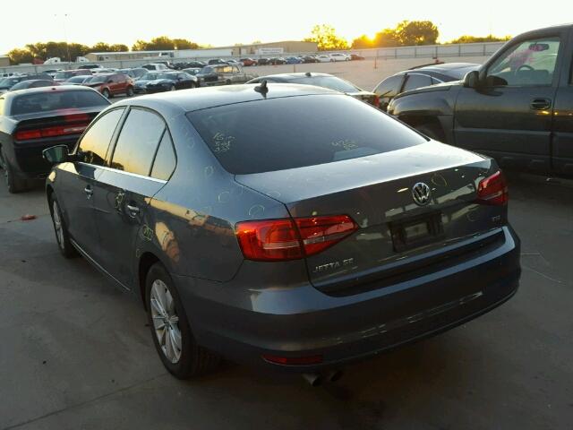 3VWD07AJ4FM296242 - 2015 VOLKSWAGEN JETTA SE Boz foto 3