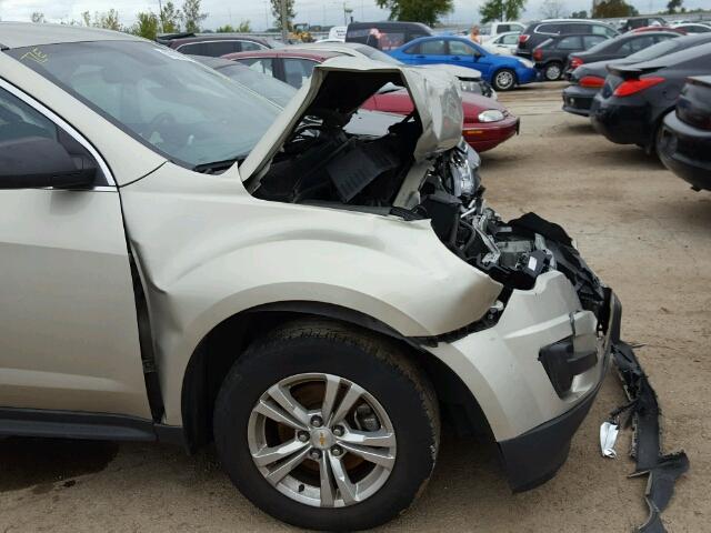 1GNALAEK9FZ127613 - 2015 CHEVROLET EQUINOX LS ბეჟი ფოტო 9