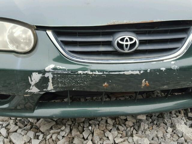 2T1BR12E71C838160 - 2001 TOYOTA COROLLA CE GREEN photo 9