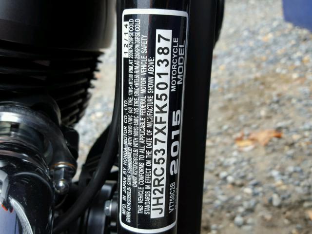 JH2RC537XFK501387 - 2015 HONDA VT750 C2B BLACK photo 10