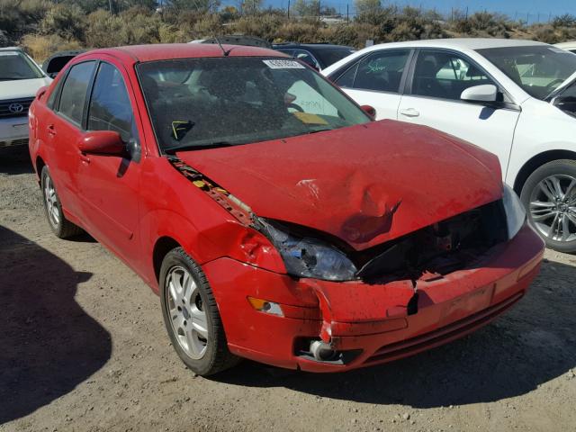 1FAFP38Z77W364777 - 2007 FORD FOCUS RED photo 1