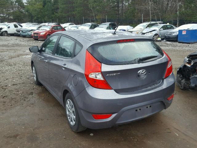 KMHCT5AE5EU155537 - 2014 HYUNDAI ACCENT GLS GRAY photo 3