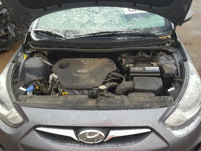 KMHCT5AE5EU155537 - 2014 HYUNDAI ACCENT GLS GRAY photo 7