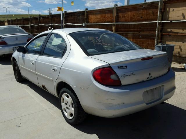 1P3ES46C8YD691579 - 2000 PLYMOUTH NEON BASE 银色 照片 3