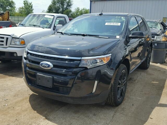 2FMDK3JC0DBB82241 - 2013 FORD EDGE SEL BLACK photo 2