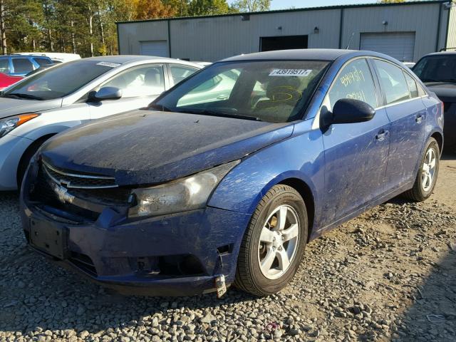 1G1PF5SC1C7261692 - 2012 CHEVROLET CRUZE BLUE photo 2