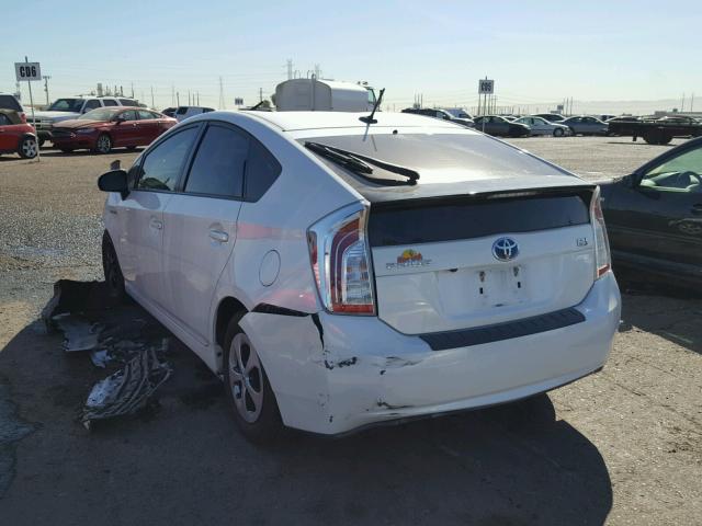 JTDKN3DU0C5431471 - 2012 TOYOTA PRIUS WHITE photo 3