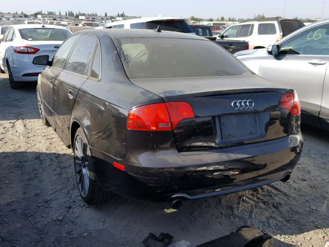 WAUBF78E58A145926 - 2008 AUDI A4 S-LINE BLACK photo 3