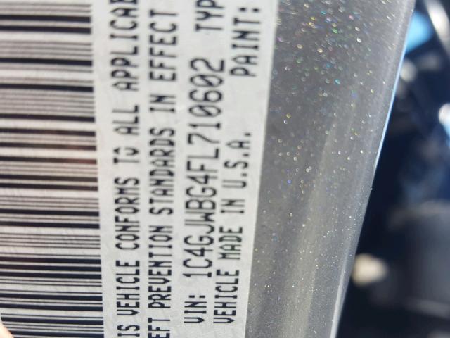 1C4GJWBG4FL710602 - 2015 JEEP WRANGLER S Արծաթագույն լուսանկար 10