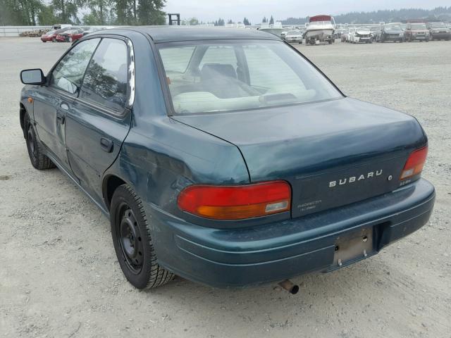 JF1GC6354SH516484 - 1995 SUBARU IMPREZA L GREEN photo 3