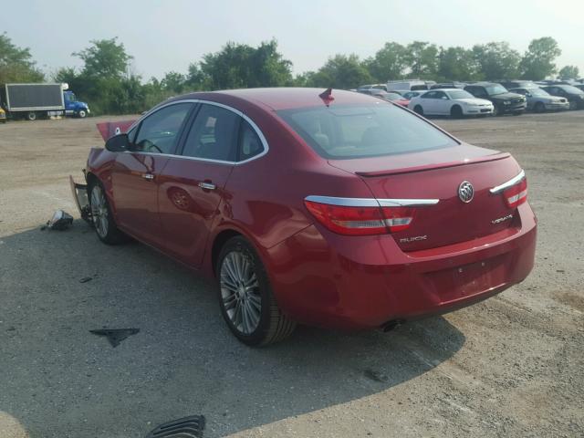 1G4PS5SK8D4125701 - 2013 BUICK VERANO RED photo 3