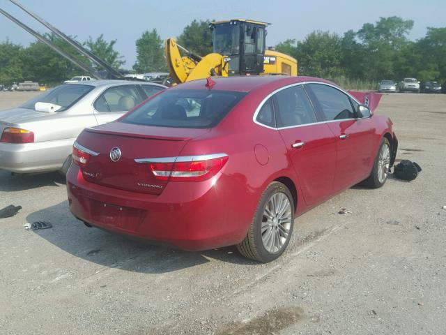 1G4PS5SK8D4125701 - 2013 BUICK VERANO RED photo 4