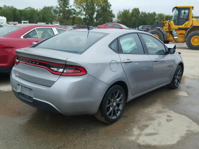 1C3CDFAA1FD421050 - 2015 DODGE DART SE SILVER photo 4