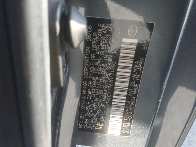 JTKDE177670171480 - 2007 TOYOTA SCION TC 黑色 照片 10