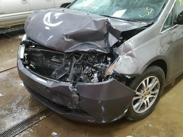 5FNRL5H40CB047991 - 2012 HONDA ODYSSEY EX GRAY photo 10