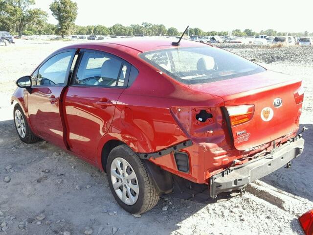 KNADM4A39E6398719 - 2014 KIA RIO LX RED photo 3