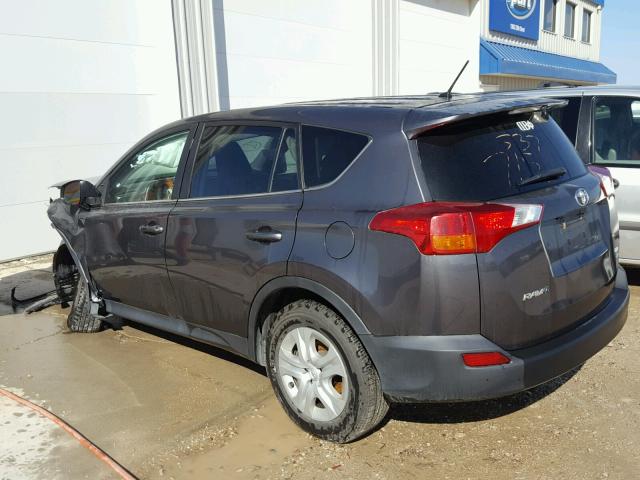 2T3BFREV5FW264058 - 2015 TOYOTA RAV4 LE GRAY photo 3