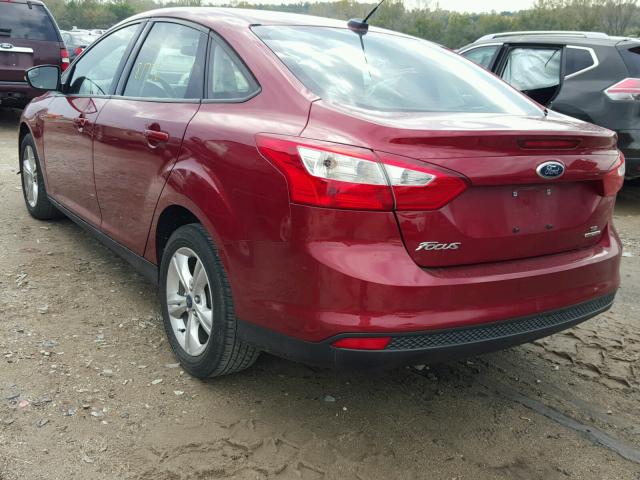 1FADP3F23DL260863 - 2013 FORD FOCUS SE MAROON photo 3