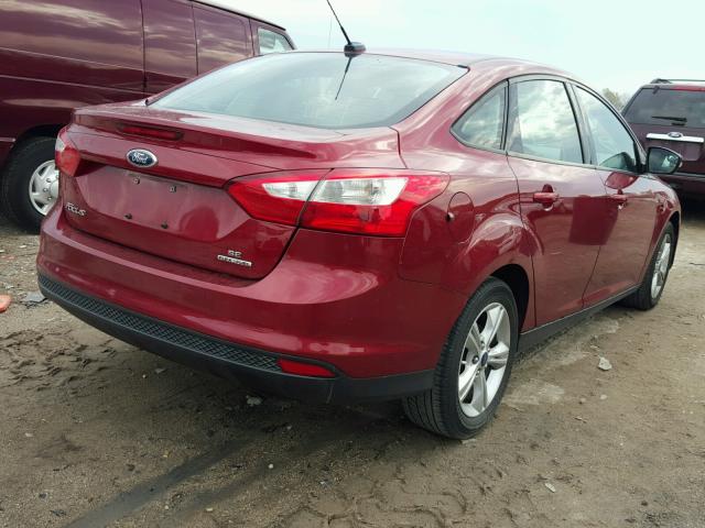 1FADP3F23DL260863 - 2013 FORD FOCUS SE MAROON photo 4