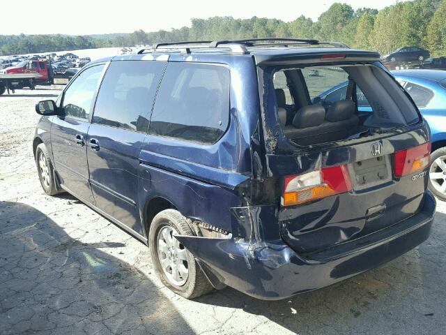 5FNRL18084B126879 - 2004 HONDA ODYSSEY BLUE photo 3