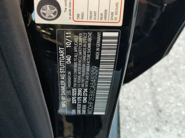 WDDHF2EB8CA545309 - 2012 MERCEDES-BENZ E 350 BLUE BLACK photo 10