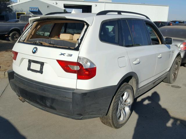 WBXPA93475WD03351 - 2005 BMW X3 3.0I WHITE photo 4