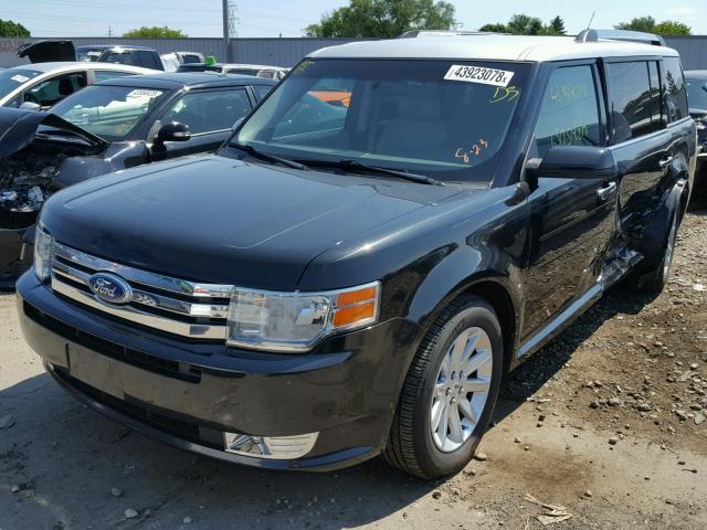 2FMHK6CC6CBD22291 - 2012 FORD FLEX SEL BLACK photo 2