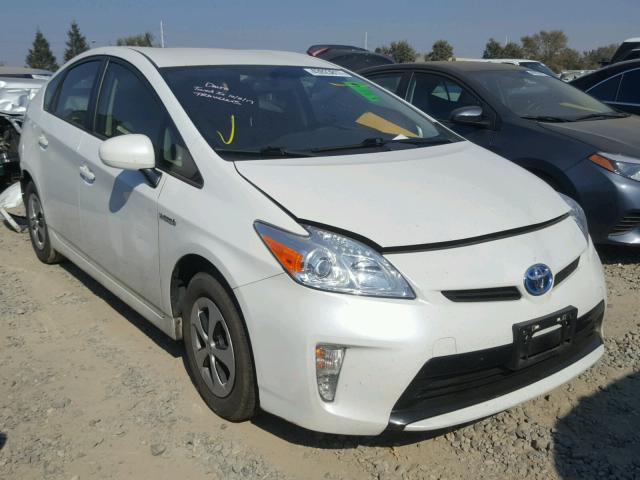 JTDKN3DU4D5698582 - 2013 TOYOTA PRIUS WHITE photo 1