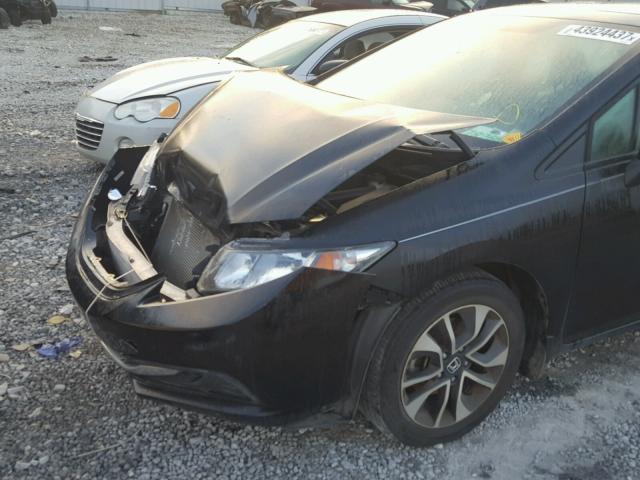 19XFB2F86DE018786 - 2013 HONDA CIVIC EX BLACK photo 9