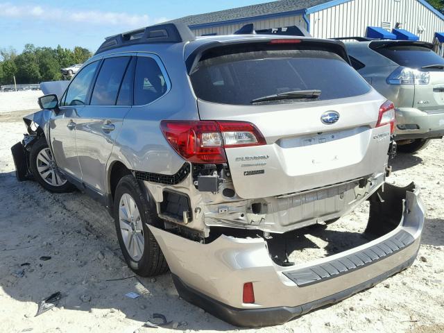 4S4BSAHC5H3277580 - 2017 SUBARU OUTBACK BEIGE photo 3