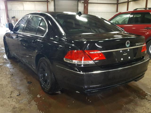 WBAHN83547DT71768 - 2007 BMW 750 BLACK photo 3