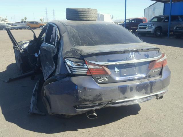 1HGCR2F5XHA144941 - 2017 HONDA ACCORD SPO BLUE photo 3