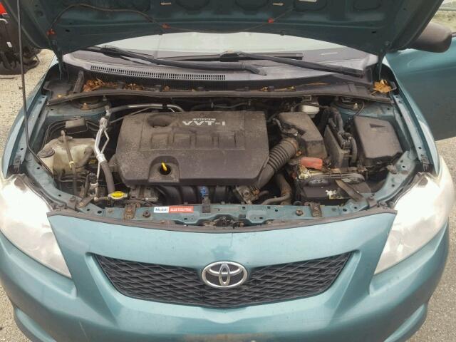 2T1BU40E29C148296 - 2009 TOYOTA COROLLA BA GREEN photo 7