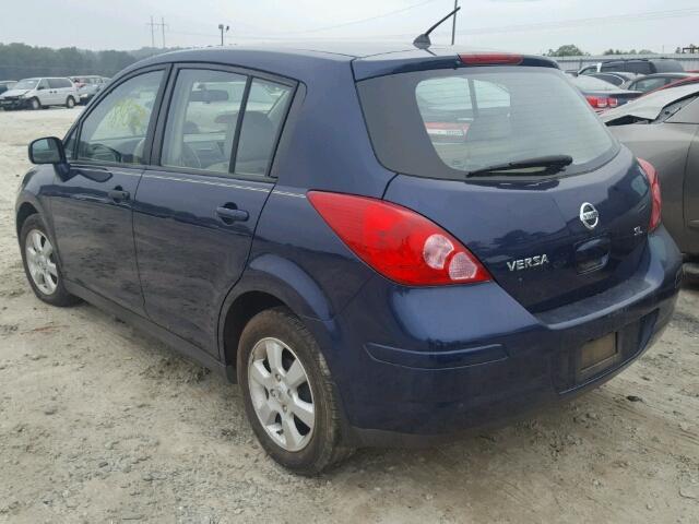 3N1BC13E78L393929 - 2008 NISSAN VERSA S BLUE photo 3