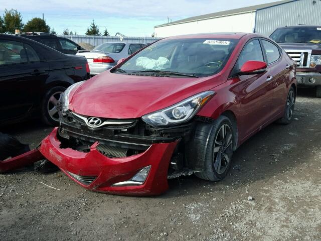 KMHDH4AH0FU308045 - 2015 HYUNDAI ELANTRA SE RED photo 2