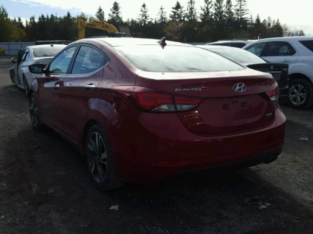 KMHDH4AH0FU308045 - 2015 HYUNDAI ELANTRA SE RED photo 3