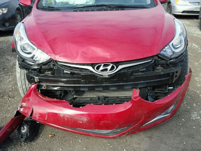 KMHDH4AH0FU308045 - 2015 HYUNDAI ELANTRA SE RED photo 9