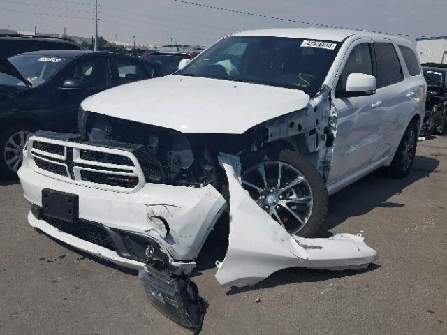 1C4RDJDG0HC847958 - 2017 DODGE DURANGO GT WHITE photo 2